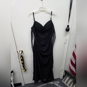 Azazie Black Strapless Evening Dress
